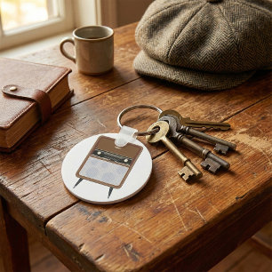 Vintage Radio Retro Music Älskare i mitten av århu Nyckelring