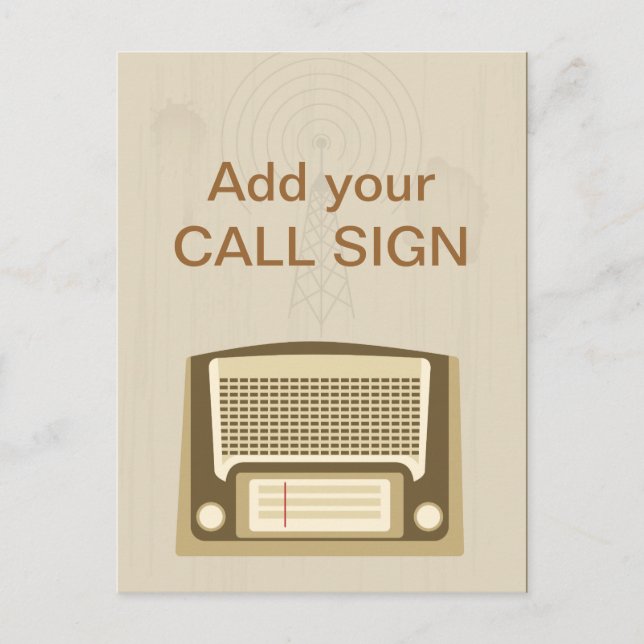 Vintage radio vykort (Framsida)