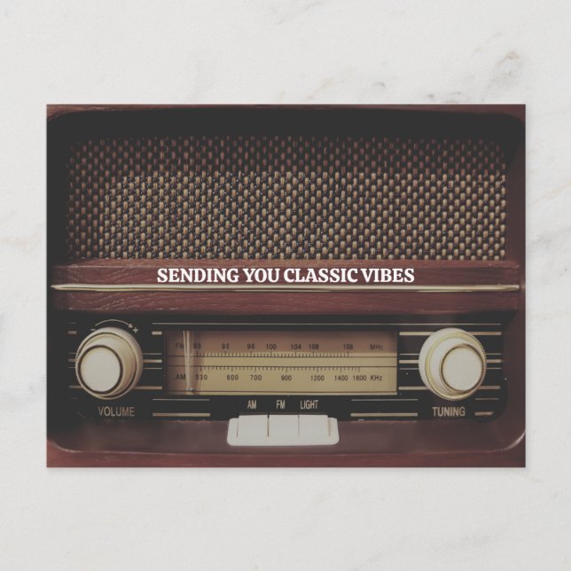 Vintage Radio Vykort (Framsida)