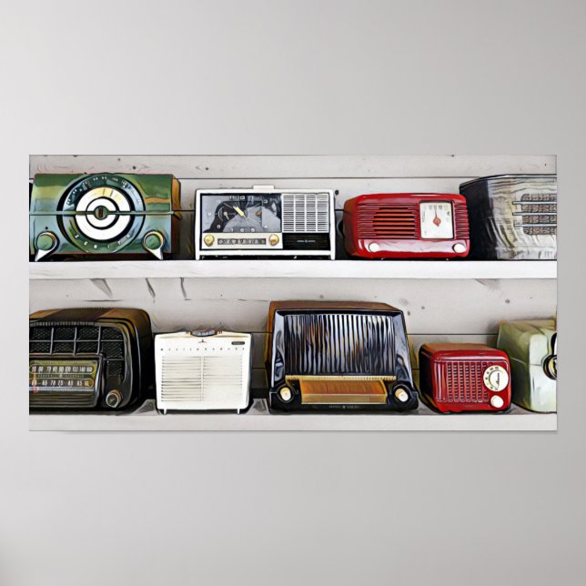 Vintage Radios Poster (Framsidan)