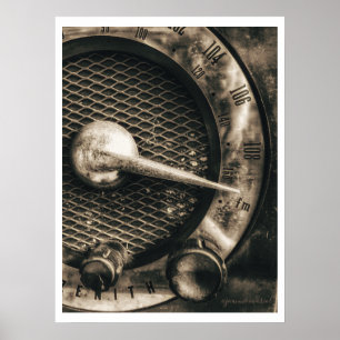 Vintage radiosände affischen poster