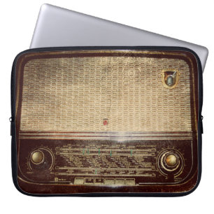 Vintage radiosände laptop sleeve