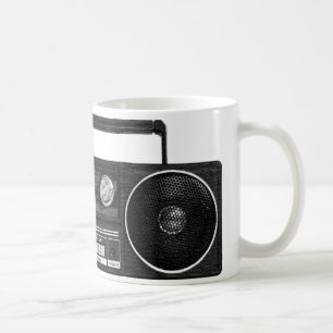 Vintage radiosände muggen (svarten) kaffemugg