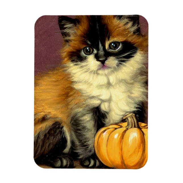 Vintage Ragdoll Halloween Cat Magnet (Vertikal)