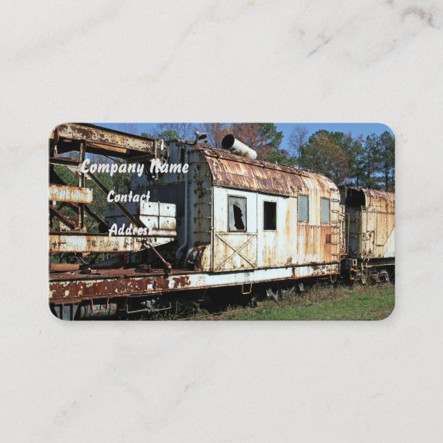 Vintage Rail Cars Business Card Visitkort (Framsida)