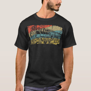 Vintage Railroad Fläkt Älskare Retro Railfan Steam T Shirt