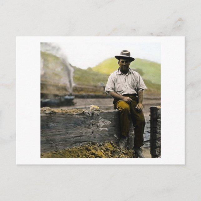 Vintage Railroad Hobo Vykort (Framsida)