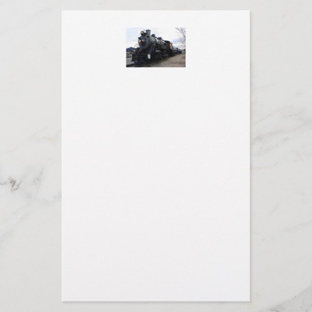 Vintage Railroad Steam Tåg Brevpapper (Framsida)
