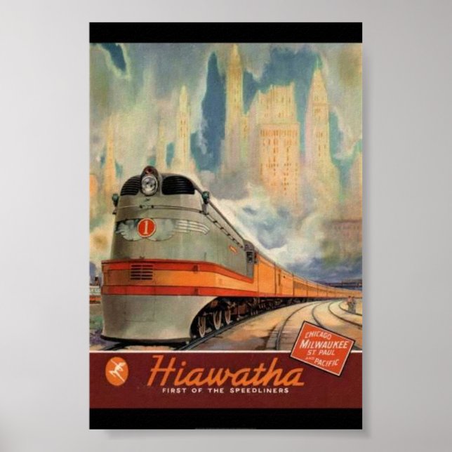 Vintage Railroad Travel Poster (Framsidan)