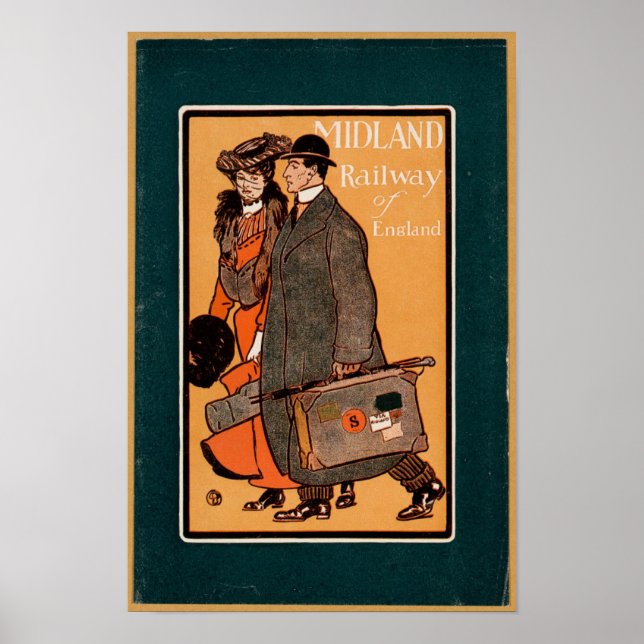 Vintage Railway of England Poster (Framsidan)