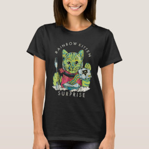 Vintage Rainbow Kitten Surprise Cat T Shirt