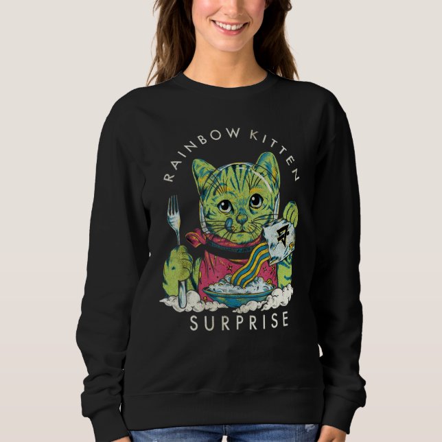 Vintage Rainbow Kitten Surprise T Shirt (Framsida)