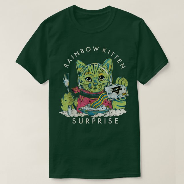 Vintage Rainbow Kitten Surprise T Shirt (Design framsida)