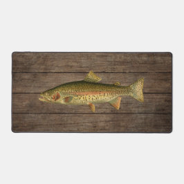 Vintage Rainbow Trout Desk Mat
