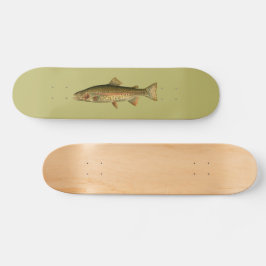 Vintage Rainbow Trout Mörk Khaki Skateboard