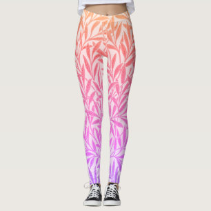 Vintage Rainbow Willow Leaves Botanisk Tanktop Leggings