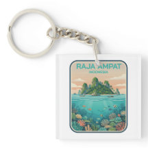 Vintage Raja Ampat Indonesien Korallrev Dykkonst