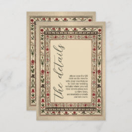 Vintage Ram Etniska Motif Bröllop Tilläggskort