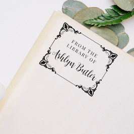 Vintage Ram från Frimärke Bibliotek Självfärgande Stämpel