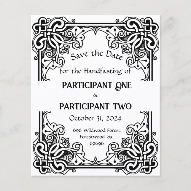 Vintage Ram handtag eller Bröllop Anpassningsbar (Framsida)