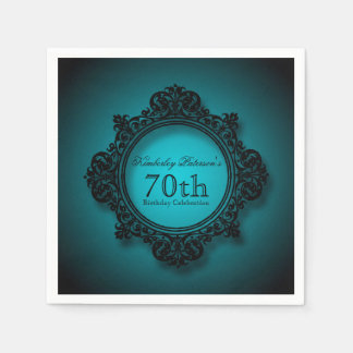 Vintage Ram i blått - 70:e födelsedagen Pappersser Pappersservett