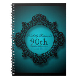 Vintage Ram i Blue - 90:e Birthday Guest Bok Anteckningsbok Med Spiral