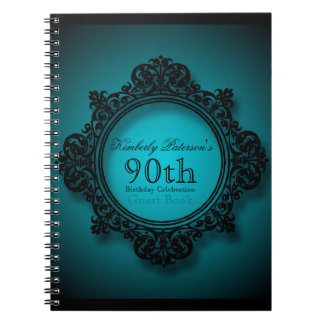 Vintage Ram i Blue - 90:e Birthday Guest Bok Anteckningsbok Med Spiral