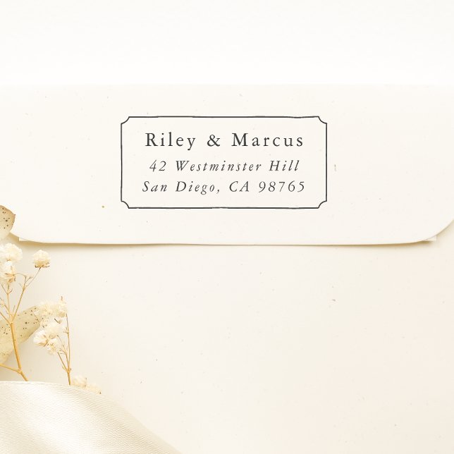 VINTAGE RAM & PAR NAMN RETURADRESS STÄMPEL (Rubber Stamp Mock-up)