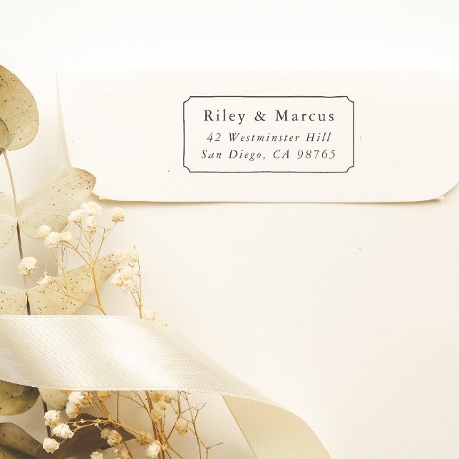 VINTAGE RAM & PAR NAMN RETURADRESS STÄMPEL (Rubber Stamp Mock-up)