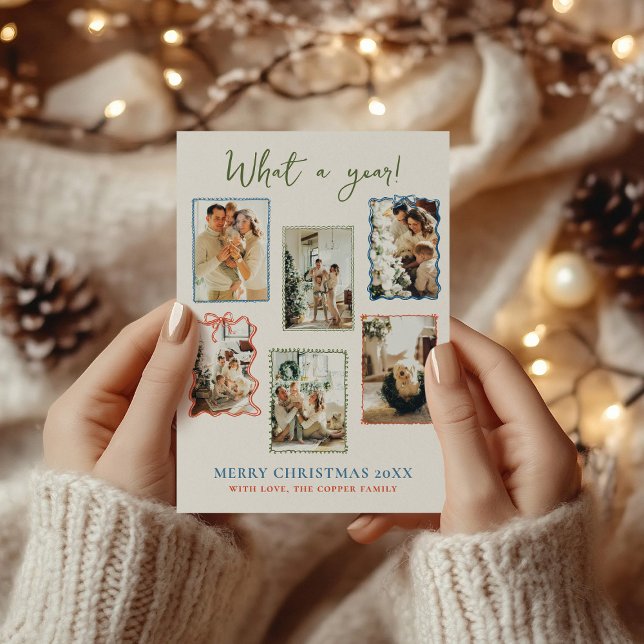 Vintage Ramar Family Photo Collage julkort (Skapare uppladdad)