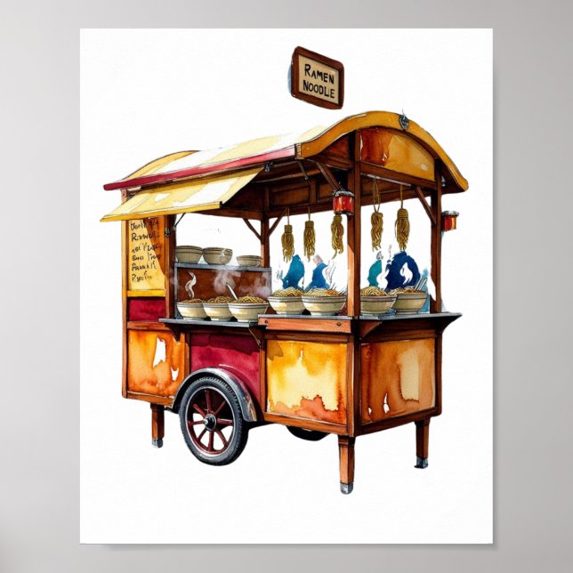 Vintage ramen-vagn poster (Framsidan)