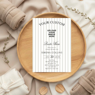 Vintage Rand Anpassningsbar Image Sage Baby Shower Inbjudningar