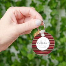 Vintage Rand Burgundy Red Tan White Anpassningsbar