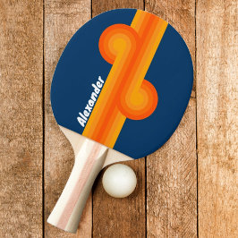 Vintage Randig Slinga med Namn Pingisracket
