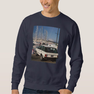 Vintage Range Rover Classic med segelbåtssopater Lång Ärmad Tröja