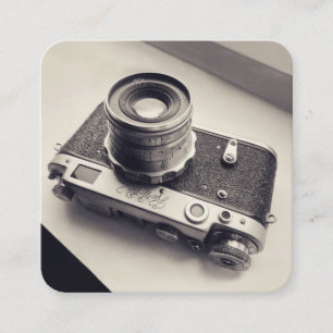 Vintage Rangefinder-kamera Fyrkantigt Visitkort