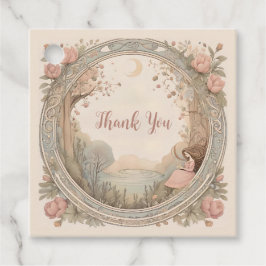 Vintage Rapunzel Fairytale Gåvor Etiketter