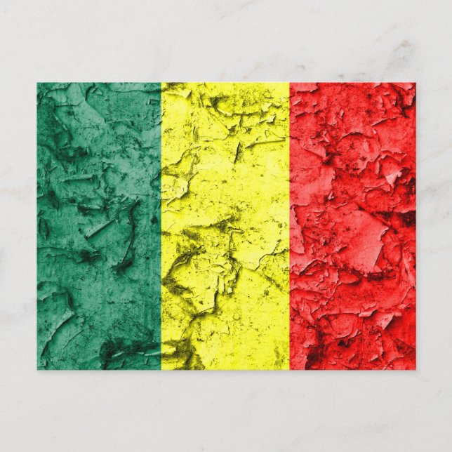 Vintage rasta flagga vykort (Framsida)