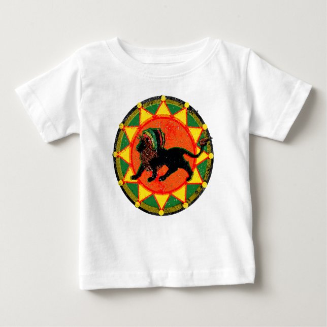 Vintage Rasta Reggae Lejon T Shirt (Framsida)