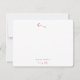 Vintage Rattle Flicka Shower Tack Kort