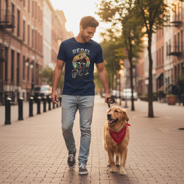 Vintage Rebell Biker Hund T-Shirt