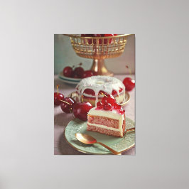 Vintage recept bok illustration Kanvastryck