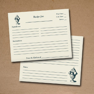 Vintage receptkort för bröllopsfest med glassunday