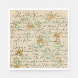 Vintage Recipe Honeybee Pappersservett