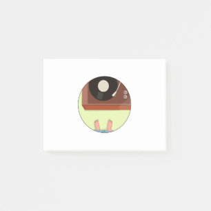 Vintage Record Player Post-it Block