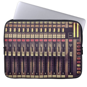 Vintage Recording Studio Audio Deck Laptop Fodral