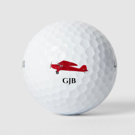 Vintage Red Airplan Golf Bollar