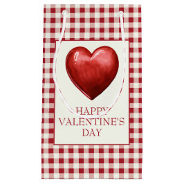 Vintage Red and Cream Gingham With Heart