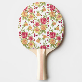 Vintage Red and Yellow Roses and Rose Bud Pattern Pingisracket
