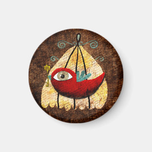 Vintage Red Bird Magnet
